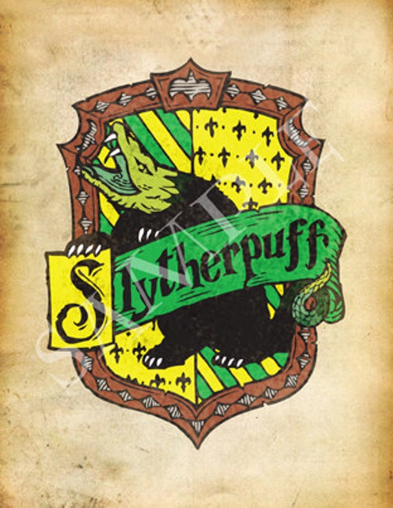 jewelry p craft Crest Cross Postcard House Slytherpuff