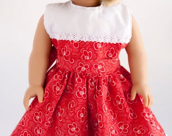 Popular items for red doll dress on Etsy