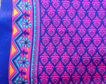 Fabric, cashmere fabric, cotton fabric, border print from India, indian prints, border print, yardage, indian yardage, khadi