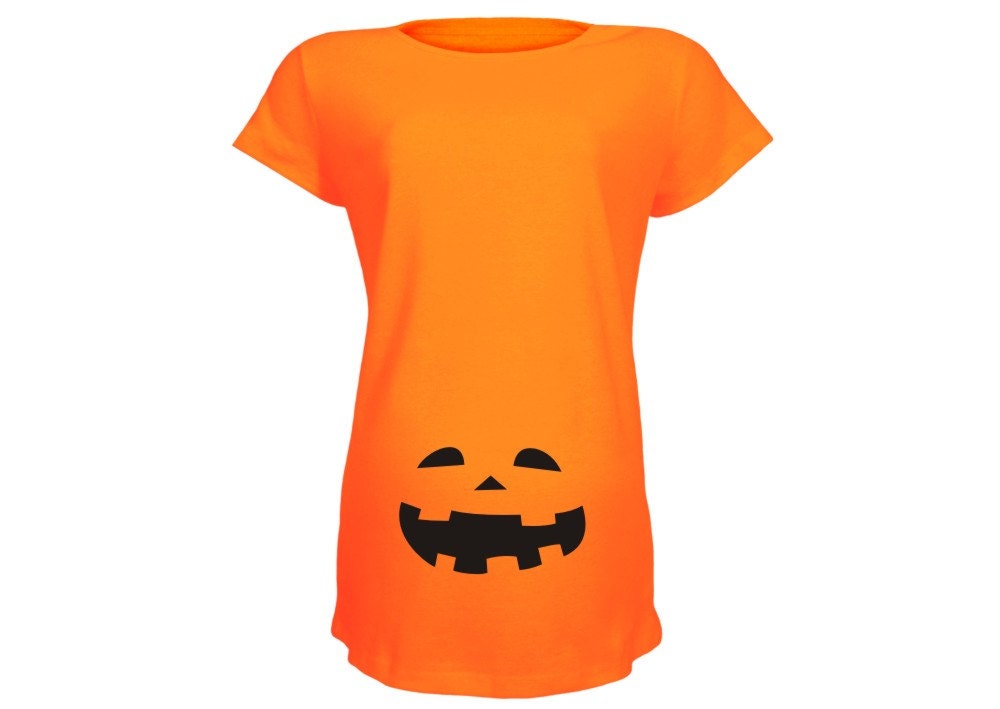 orange maternity shirt