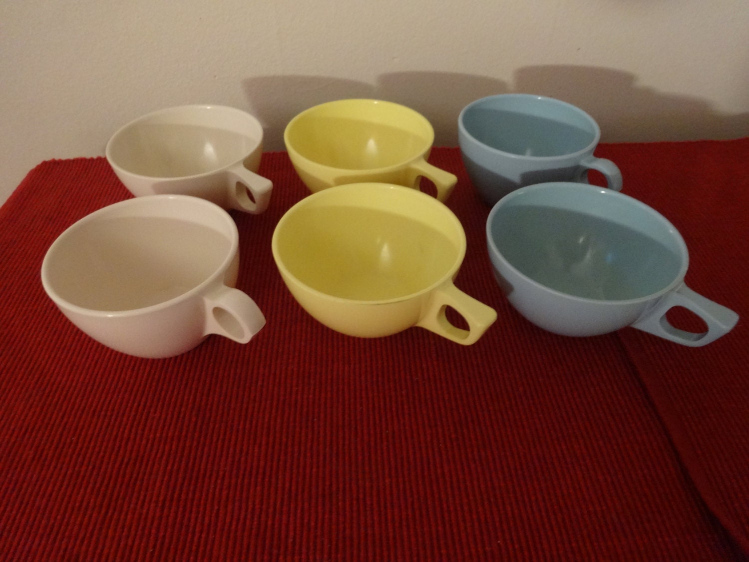 Vintage 6 Piece 1950's 60's Melmac dinnerware by EarthLoveVintage