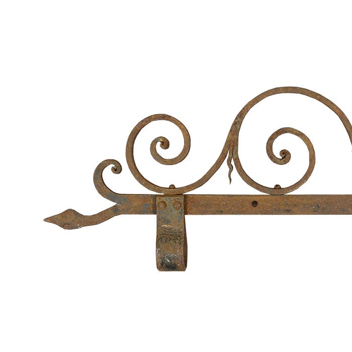 Antique Wrought Iron Hanging Sign Bracket / Ornamental Wrought