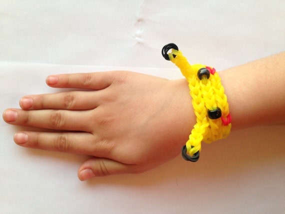 Items similar to Pokemon Pikachu Rainbow Loom Bracelet on Etsy