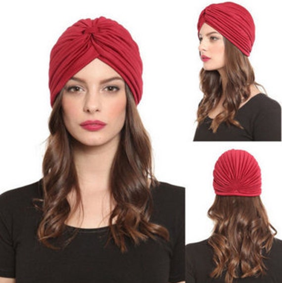 Turban with hair attached Clearance