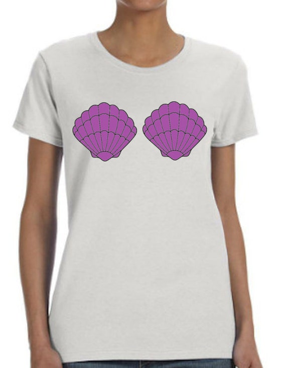 mermaid seashell bra shirt