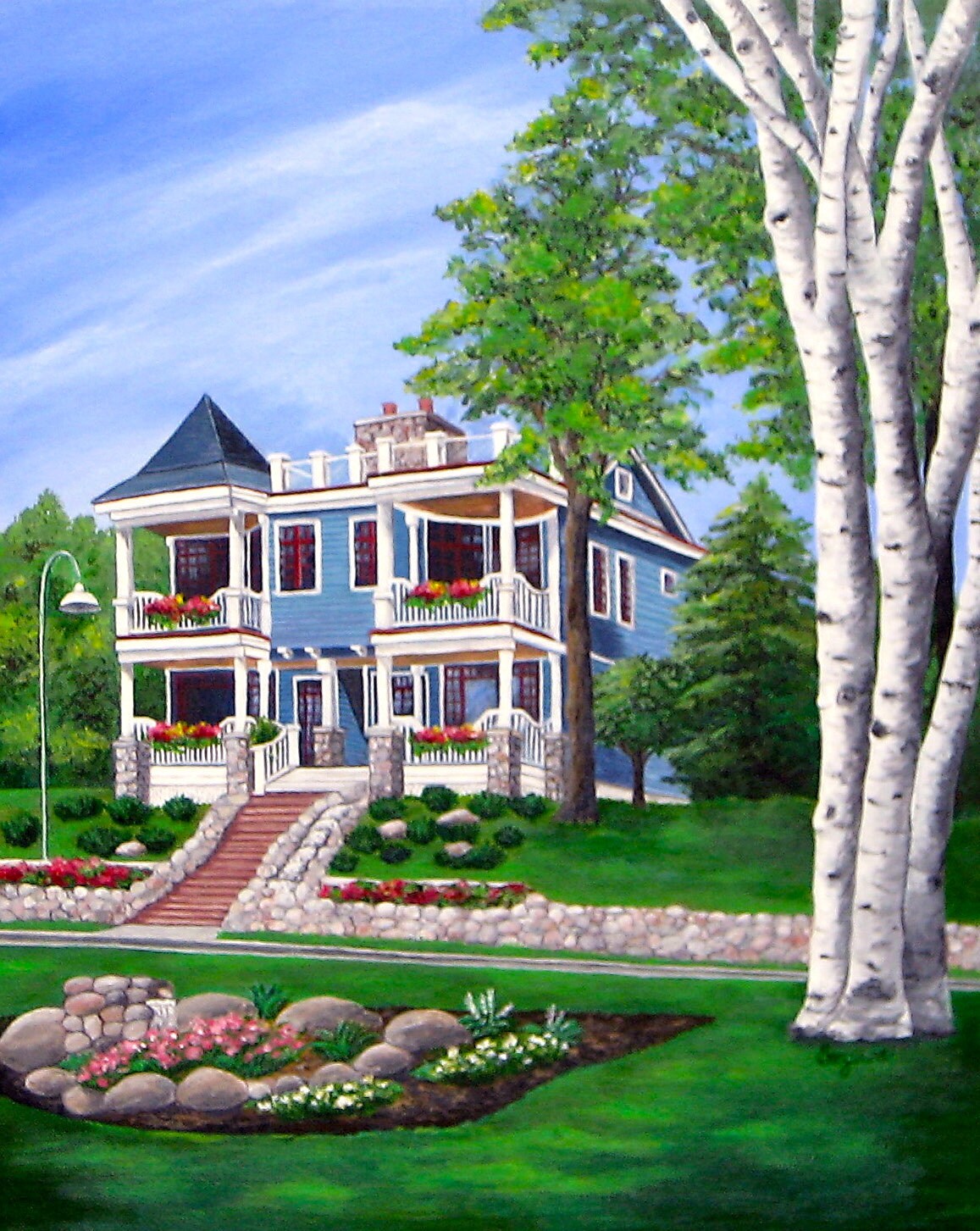 Custom House Portrait Painting HS