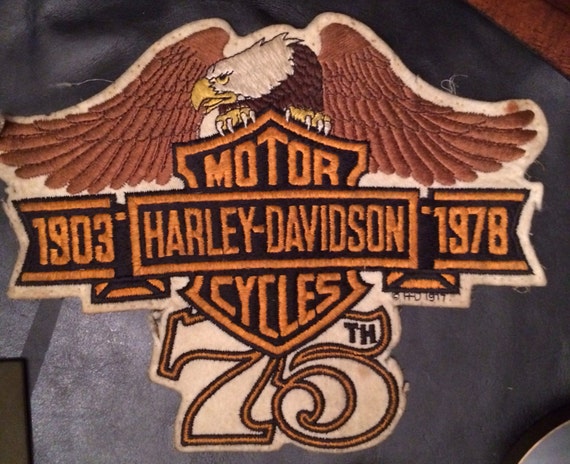 Vintage Harley-Davidson 75th Anniversary Back Patch by MJSprings