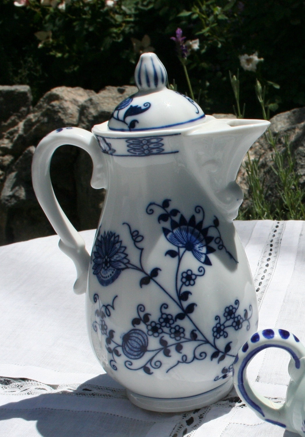 Vienna Woods fine china pitcher or teapot with beautiful