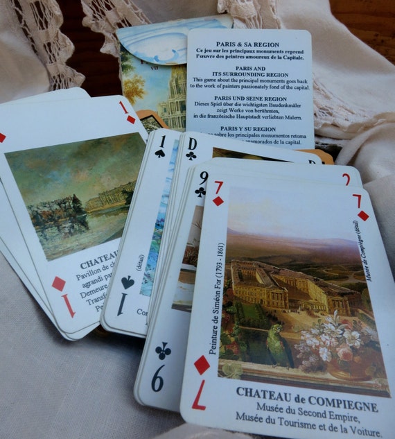 French Playing Cards French Image Cards Vintage by mybonvivant