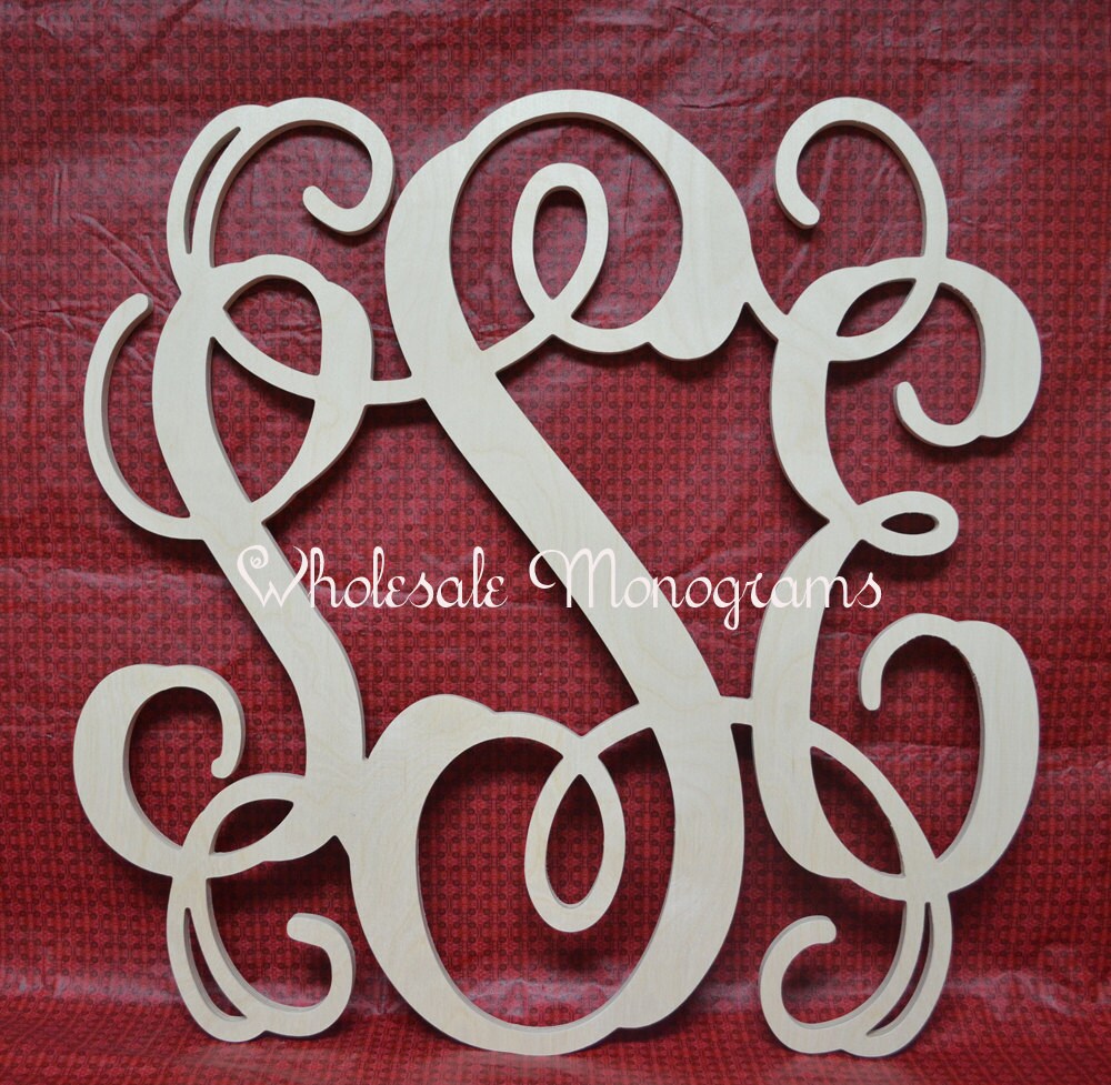 Wooden Monogram Wooden Letters Wedding by WholesaleMonograms