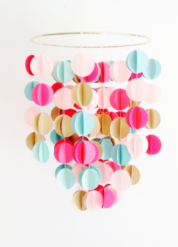 Baby Mobile Baby Crib Mobile Nursery Mobile Coral by merakiandco