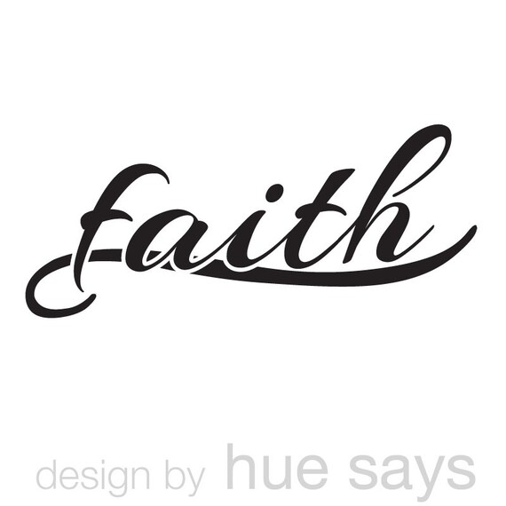 Faith Car Window Sticker by HueSays on Etsy