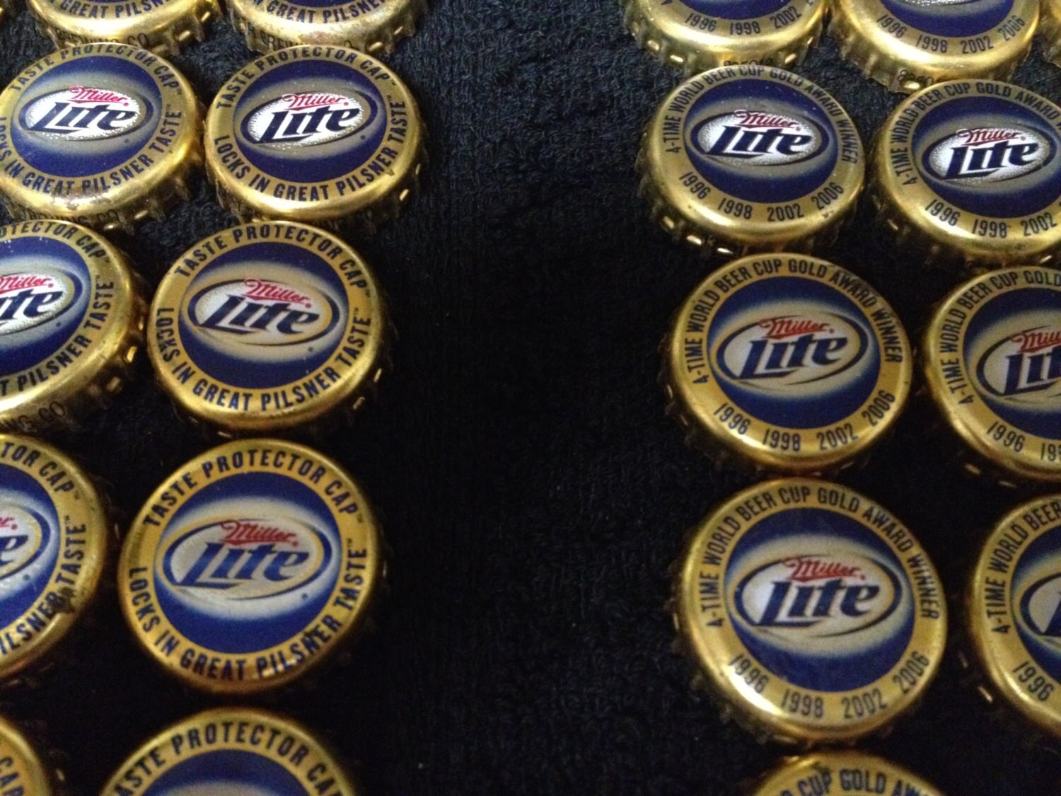 Lot of 117 Miller Lite Bottle Caps Washed & Ready to Use