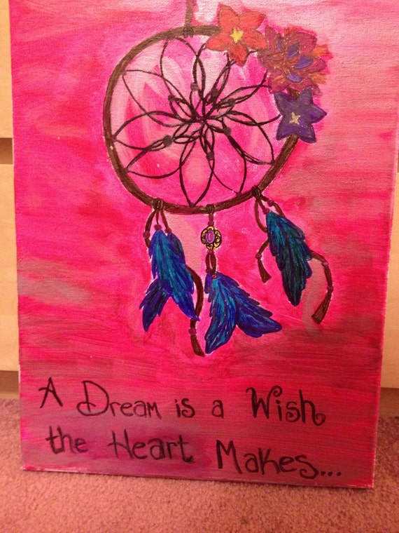 Items similar to Dream Catcher Acrylic Painting on Canvas on Etsy