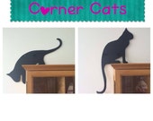 Metal Perching Corner Cats set of 2