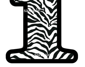 Popular items for zebra with number on Etsy