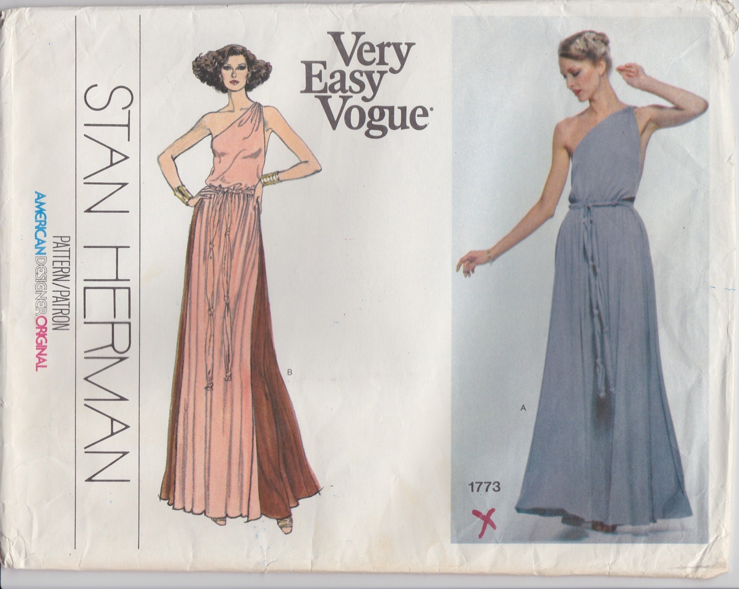 70s Very Easy Vogue Sewing Pattern Grecian Dress by SissysPatterns