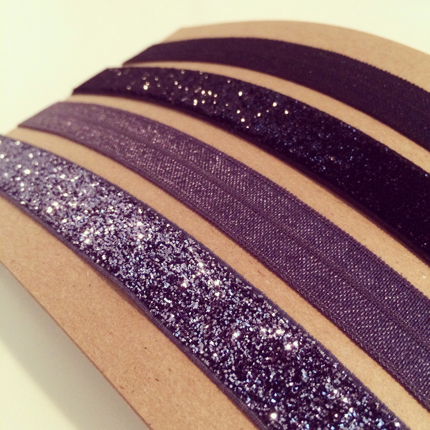 SALE Black Glitter Headband Set // Black Charcoal Gray