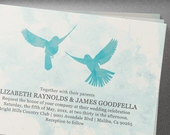 Blue Bird Wedding invites