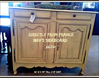 SOLD ANTIQUE-FURNITURE- 1850's French Sideboard