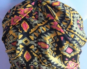 ON SALE:Rajasthani Infinity Scarf,Shade Scarf,colorful Scarf,Yellow Black Pink Printed Scarf,Printed scarf,Indian neck wrap,Wholesale scarf