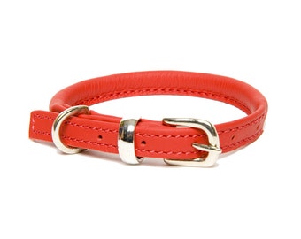 D&H Rolled Leather Dog Collar