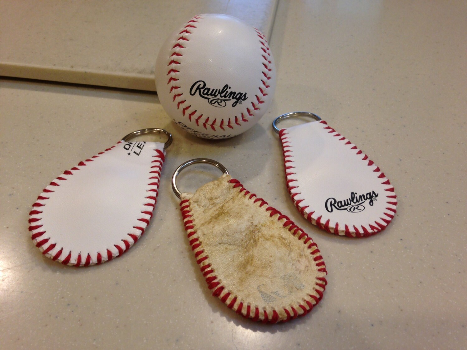 Baseball Keychain by MollyMade123 on Etsy