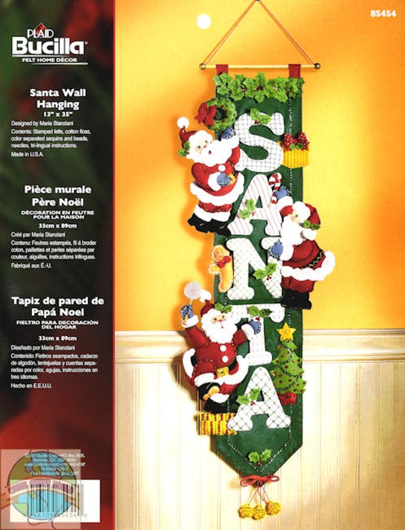 Bucilla Santa Wall Hanging Felt Kit NEW