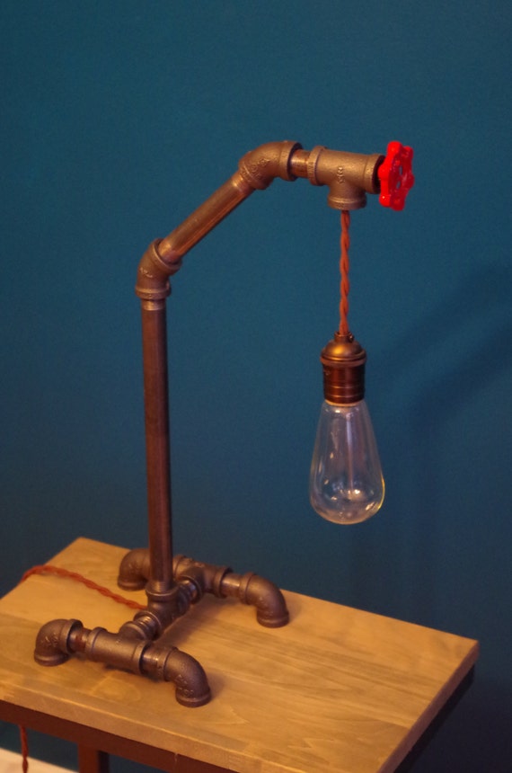 Items similar to Pipe Lamp with Faucet On/Off Switch on Etsy