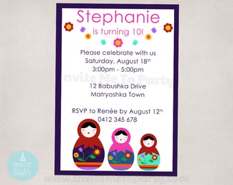 Babushka Invitation / Matryoshka Invitation