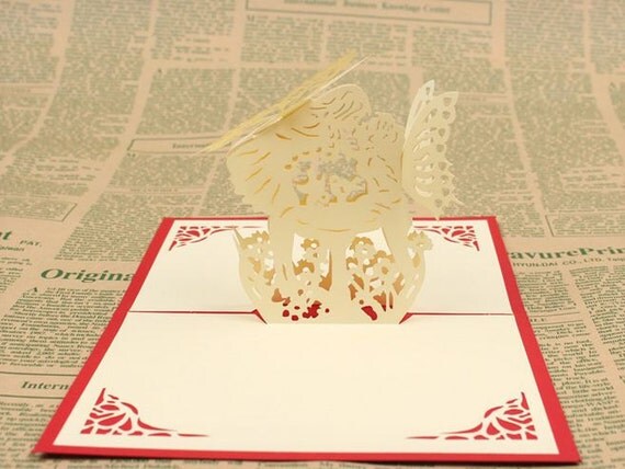 Ähnliche Artikel wie einzigartige 3D Scherenschnitt Engel Hochzeit
