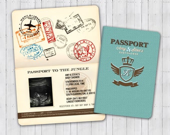 Passport Baby Shower Invitations 7