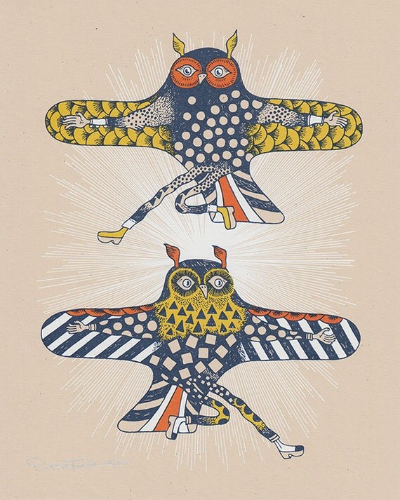 owl gliders silkscreen