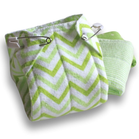 Items similar to Newborn Cotton Flannel Prefold Cloth Diapers. Reusable