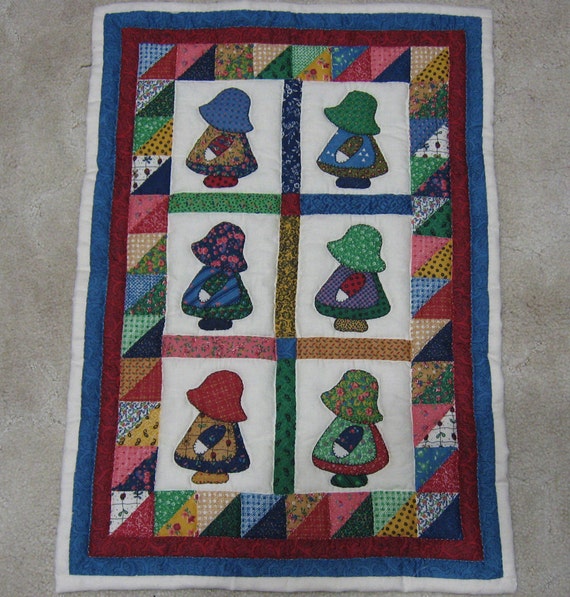 Quilt Doll Quilt Hand Quilted Mini Dutch Doll Quilt Doll