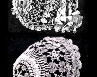 Vintage Bonnet Patterns, Antique Anne Orr Irish Cluny Crochet PDF InStAnT DoWnLoAd