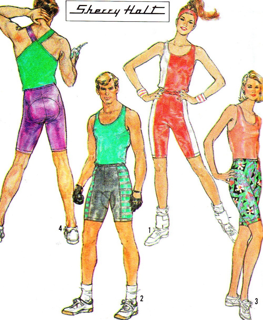 Unisex Workout Clothes Vintage Sewing Pattern by NeenerbeenerKnits