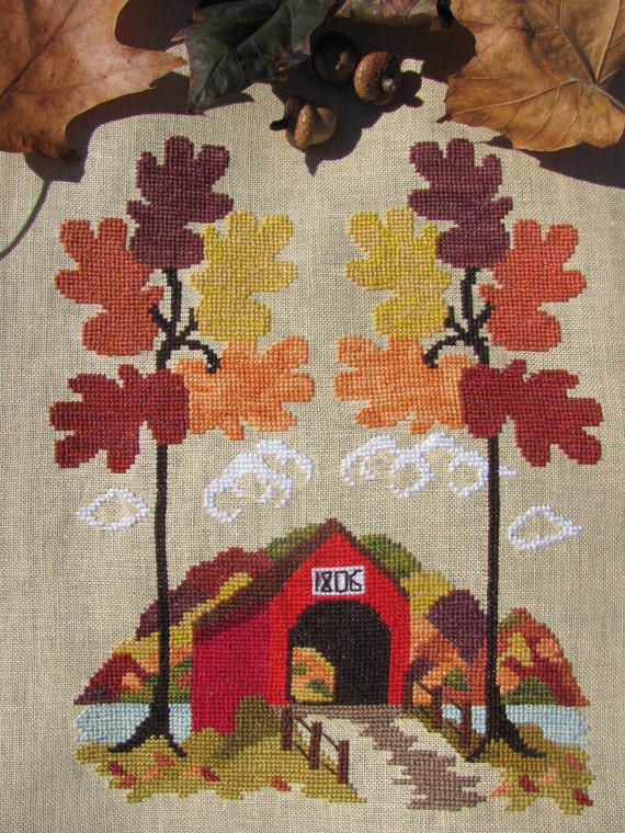 Autumn In Vermont counted cross stitch chart