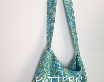 Hobo bag pattern, cross body bag pattern, sling bag pattern, slouch ...