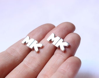 Personalized Cufflinks made of Sterling silver, made to order with the initials you want