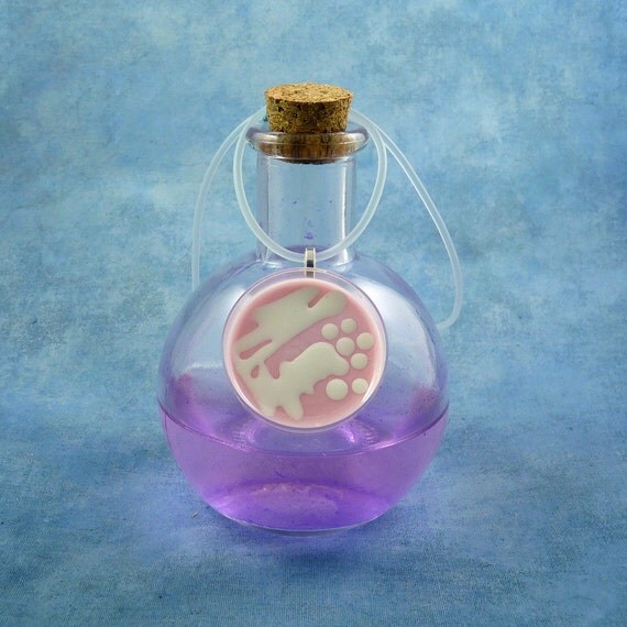 White Bacteria on Pink Agar Culture Necklace Handmade Biology