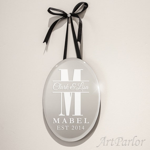 Etched Wall Mirror Wedding Keepsake Personalized by ArtParlor