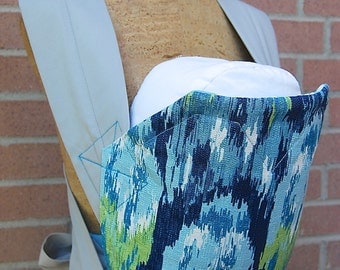 Reversible Mei Tai Carrier - Painted Hues and Aqua Chevron
