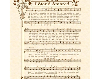 PRECIOUS MEMORIES 8x10 Antique Hymn Vintage Verses Sheet