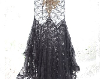 Gypsy Maxi Dress boho chic sundress shabby by TrueRebelClothing
