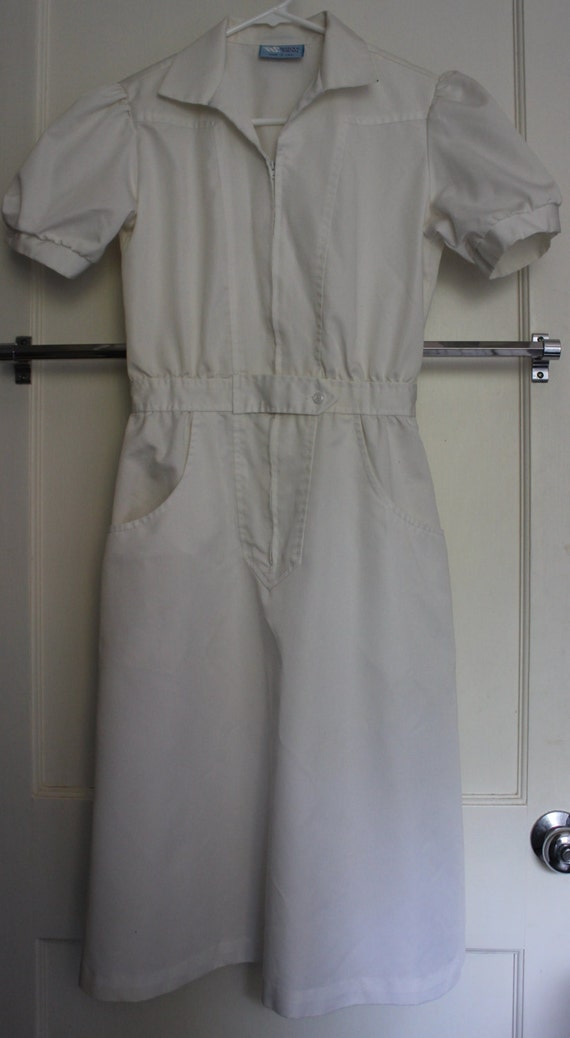 1980s White Nurse or Waitress Uniform Halloween Costume