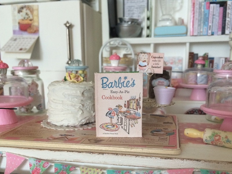 Barbie's Easy As Pie Cookbook with Printed Pages inside