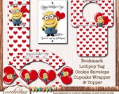 Despicable Me Minion Valentine's Day Set - Printable - Digital File - INSTANT DOWNLOAD Il_170x135