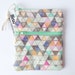 geometric pouch - multiple pocket purse - handmade