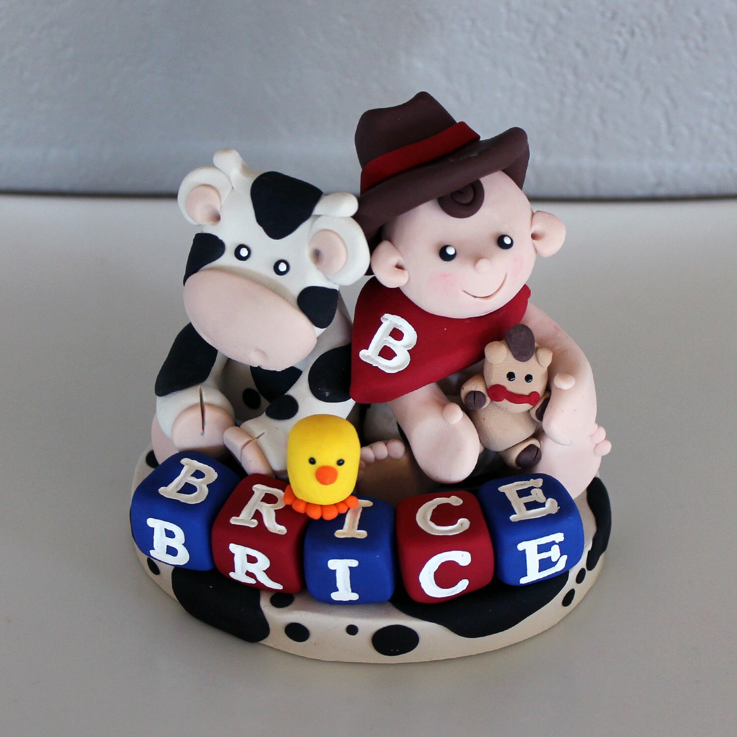 Custom Two Figure Cake Topper for Birthday or Baby by carlyace